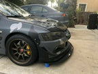 APR Performance Carbon Fiber Front Wind Splitter w/ Rods - Mitsubishi Lancer Evo Evolution 8 (2003-2008)