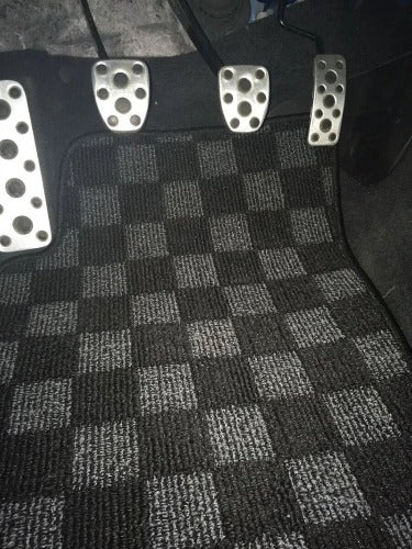 Phase 2 Motortrend (P2M) Checkered Race Carpet Floor Mats - Subaru BRZ (2013-2021)