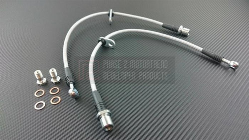 Phase 2 Motortrend (P2M) Stainless Steel Braided Front Brake Lines - Subaru BRZ (2012+)