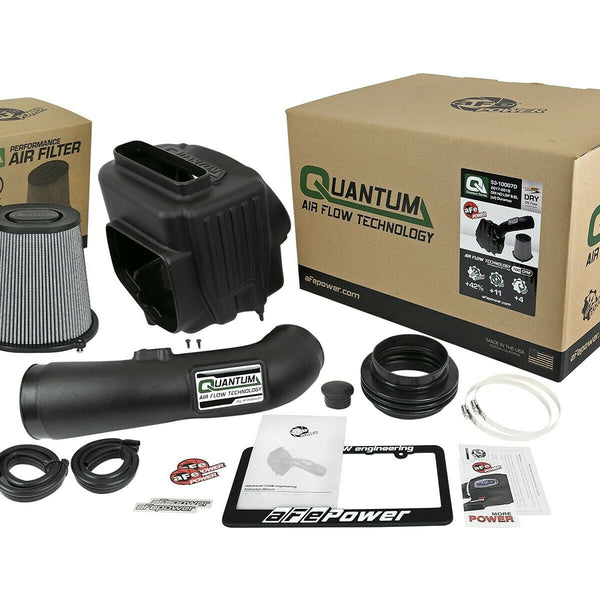 aFe Quantum Pro DRY S Cold Air Intake Sierra HD 17-19 Silverado HD 17-19 Duramax