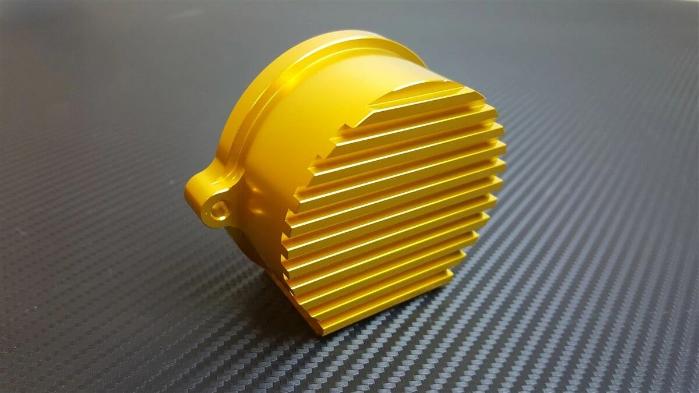 P2M Aluminum V2 CAS Crank Angle Sensor Cover Gold - Nissan 240SX SR20DET - P2-CAS2NS20GD-GD
