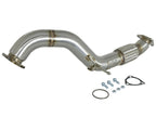 AFE Takeda Twisted Steel 3" Rear Down / Mid Pipe - Honda Civic Type R FK8 (2017-2021)