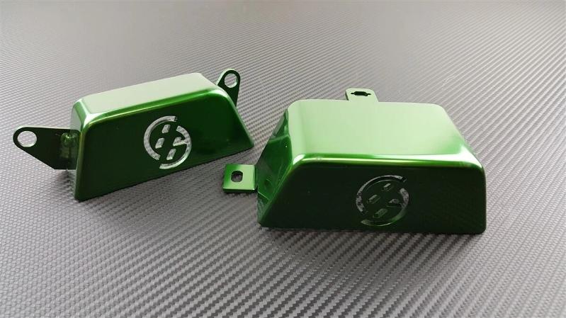 P2M Aluminum 2 PC FT86 Pulley Cover Kit Green- 86 GT86 BRZ FR-S - P2-PCVFT86GR-GD