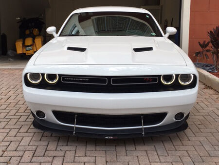 APR Performance Carbon Fiber Front Wind Splitter w/ Rods - Dodge Challenger SXT / RT (2015+)