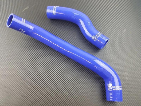 Phase 2 Motortrend (P2M) 3 Ply Silicone Reinforced Blue Radiator Hoses - Mazda RX-7 13B (1986-1988)