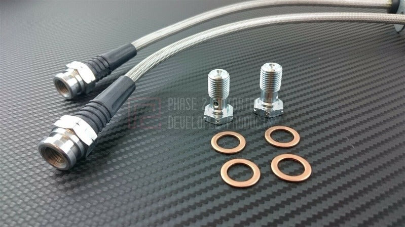 P2M Braided Rear Brake Lines Mitsubishi Evo X - P2-EVOXRR