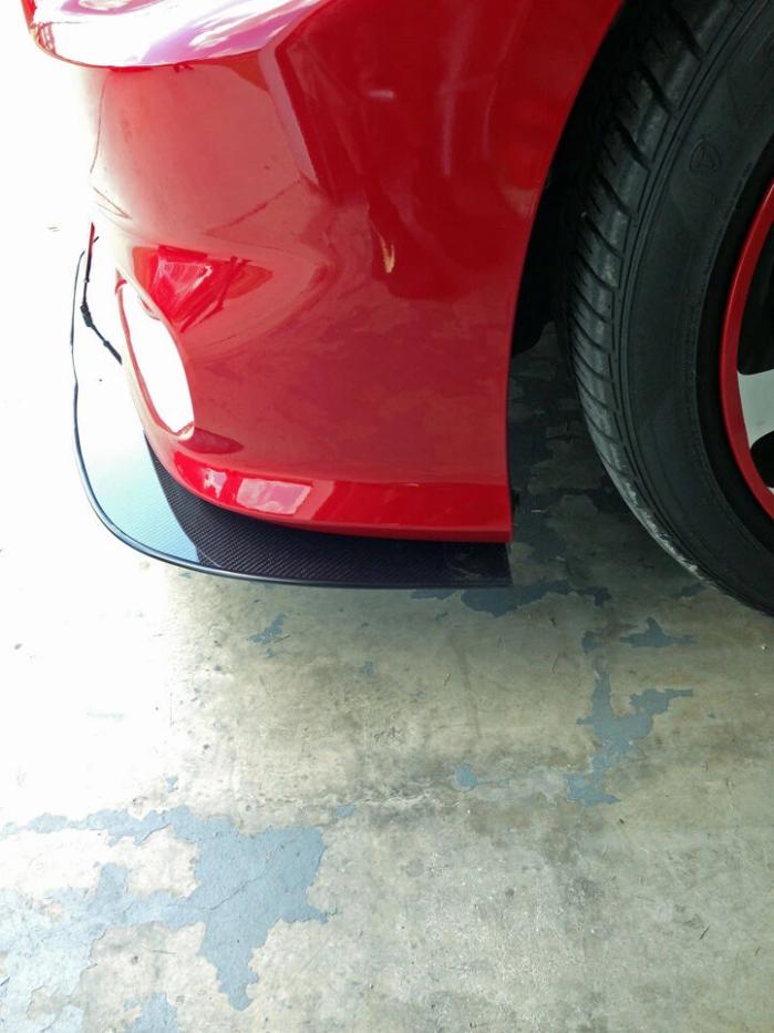 APR Performance Carbon Fiber Front Wind Splitter w/ Rods - Dodge Charger SRT-8 (2011-2014)
