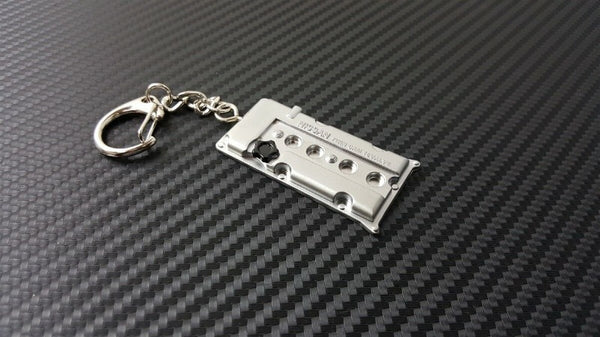 Phase 2 Motortrend (P2M) Metal Valve Cover Keychain - Nissan 240sx S13 S14 KA24DE DOHC Silver