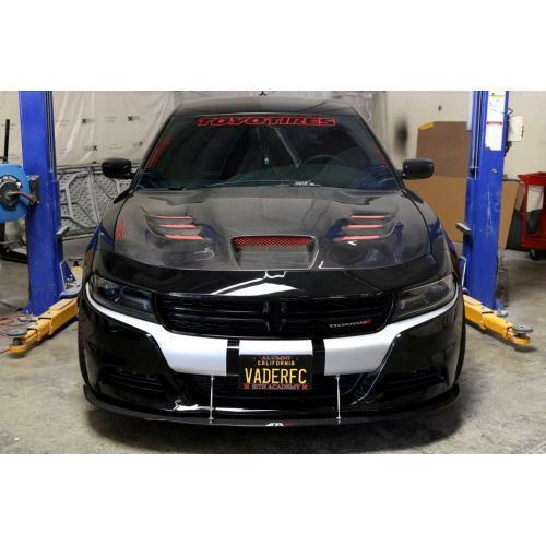 APR Performance Carbon Fiber Front Wind Splitter w/ Support Rods - Dodge Charger RT & SXT (2015-2020)