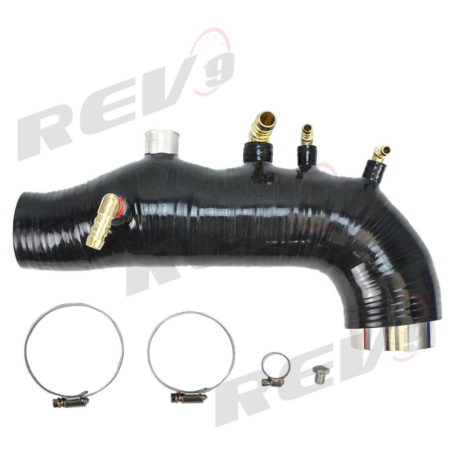 Rev9 Power Silicone Turbo Inlet Intake Hose Tube - Black - Subaru WRX EJ25 (2008-2014)
