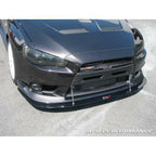 APR Performance Carbon Fiber Front Wind Splitter w/ Splitter Rods for OEM Lip - Mitsubishi Lancer Evolution X 10 (2008-2015)