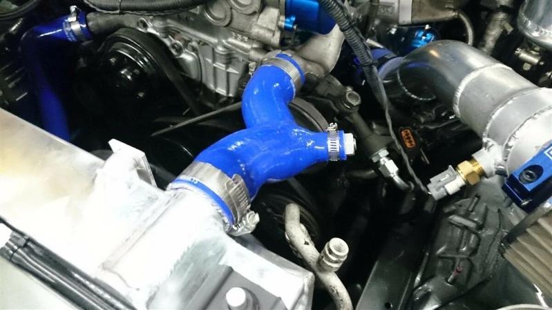 P2M Upper Radiator Hose Cooling Performer BLUE - Nissan 240sx SR20DET