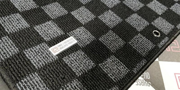 Phase 2 Motortrend (P2M) Checkered Race Carpet Floor Mats - Nissan R35 GT-R