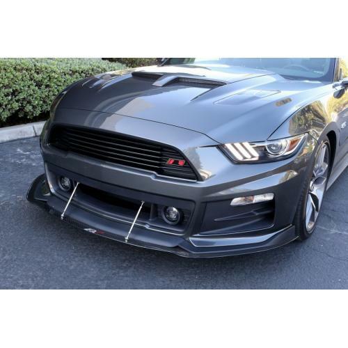 APR Performance Carbon Fiber Front Wind Splitter w/ Support Rods - Ford Mustang w/ Roush Bumper (2015-2017)