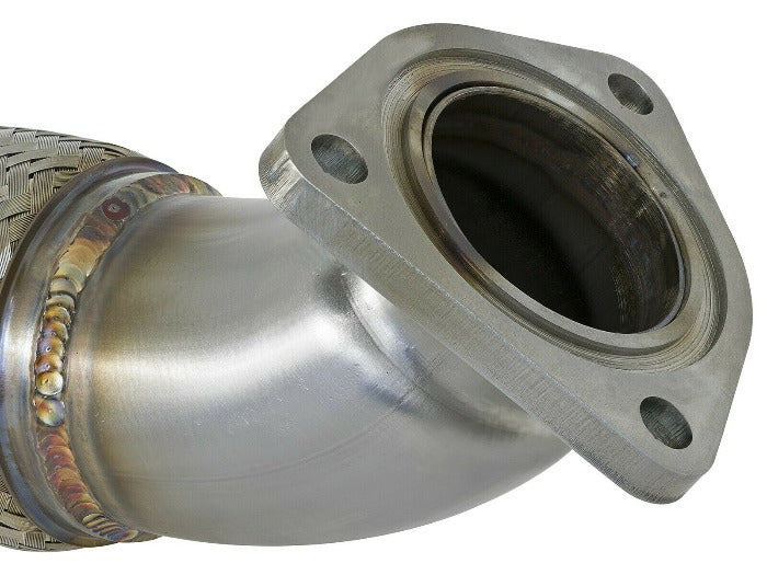 AFE Takeda Twisted Steel 3" Rear Down / Mid Pipe - Honda Civic Type R FK8 (2017-2021)