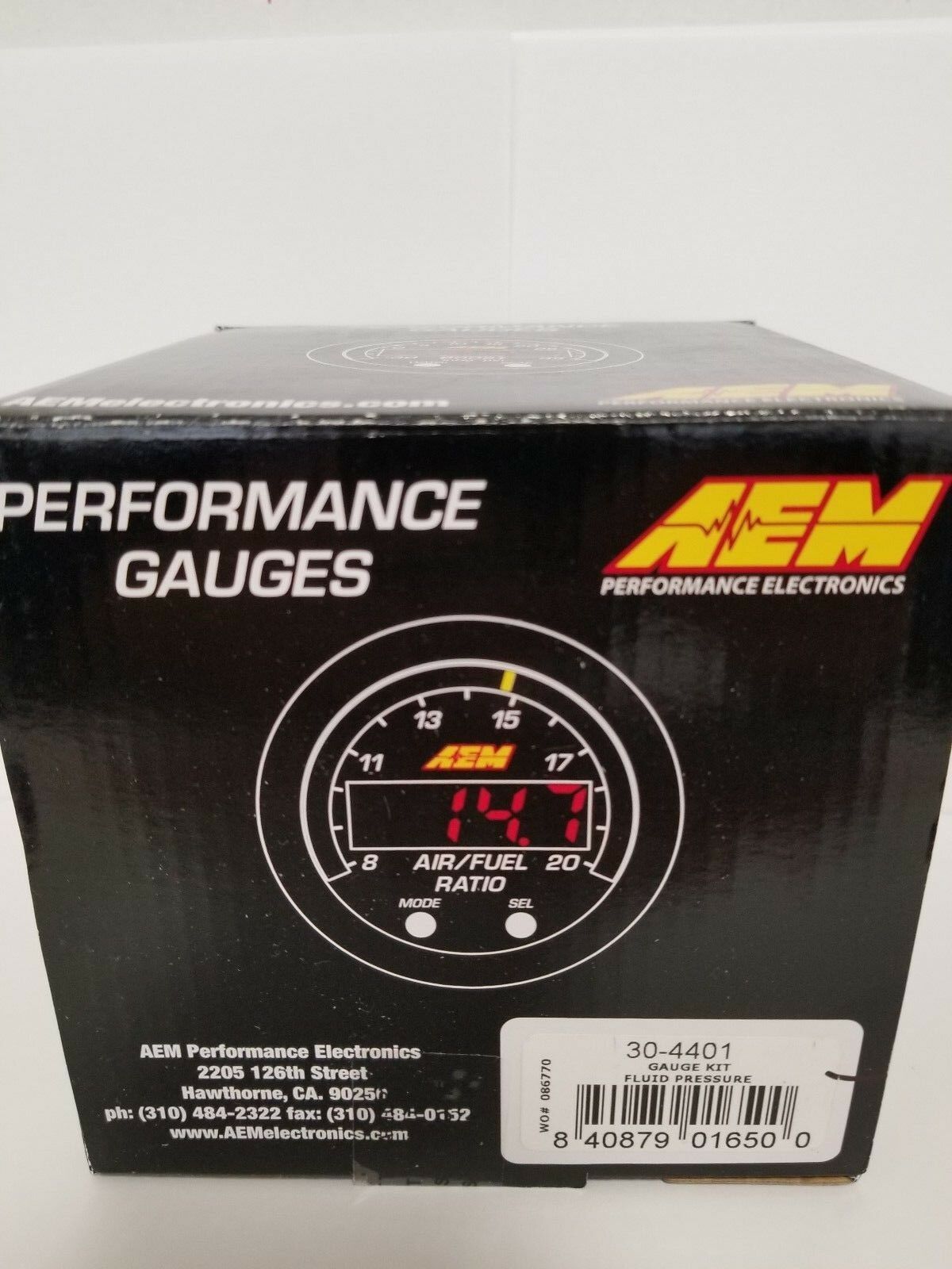 AEM Power 52mm Digital Gauge Oil / Fuel Pressure 0-100 PSI 7 Bar - Universal