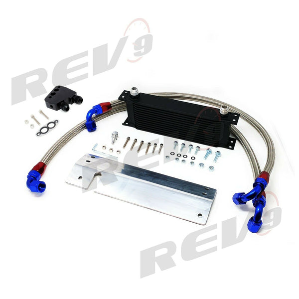 Rev9 Power 19 Row Bolt On Upgrade Oil Cooler Kit - Chevrolet Corvette C5 LS1 LS6 (1997-2004)