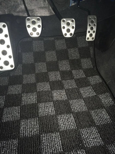 Phase 2 Motortrend (P2M) Checkered Race Carpet Floor Mats - Scion FR-S (2013-2016)