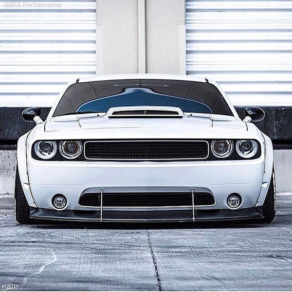 APR Performance Carbon Fiber Front Wind Splitter w/ Support Rods - Dodge Challenger SRT-8 (2008-2010)