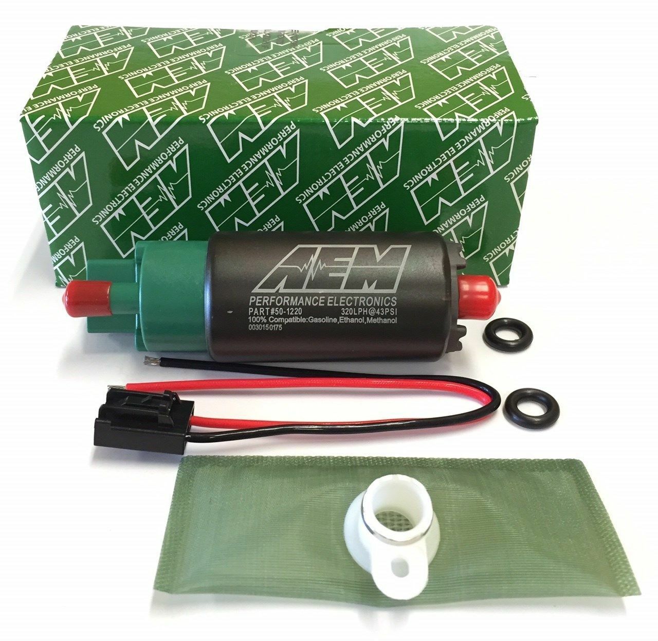 AEM Performance 320LPH E85 High Flow In Tank Fuel Pump Kit 65mm Offset w/ Hooks