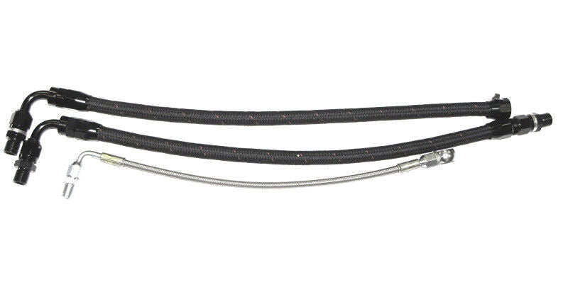 IS-T25-NS14-EXT - ISR Stainless Steel Braided Turbo Line Kit - Nissan 240SX S14 SR20DET Top Mount
