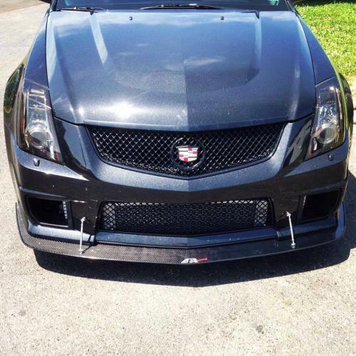 APR Performance Carbon Fiber Front Wind Splitter w/ Rods - Cadillac CTS-V (2008-2015)