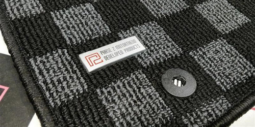 Phase 2 Motortrend (P2M) Checkered Flag Carpet Floor Mats - Mazda Miata ND (2016+)