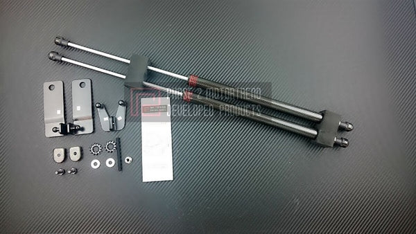 Phase 2 Motortrend (P2M) Carbon Fiber Series Engine Hood Bonnet Dampers Set - Lexus CT200H (2011-2017)