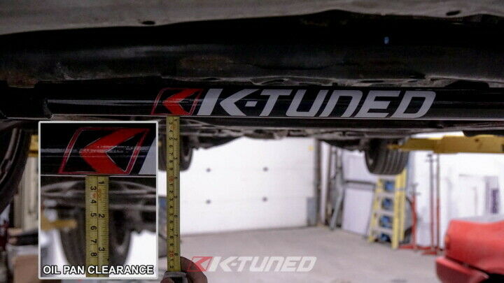 K-Tuned Front Oil Pan Lower Bottom Crash Tie Bar - Honda Civic Si (2012-2015)