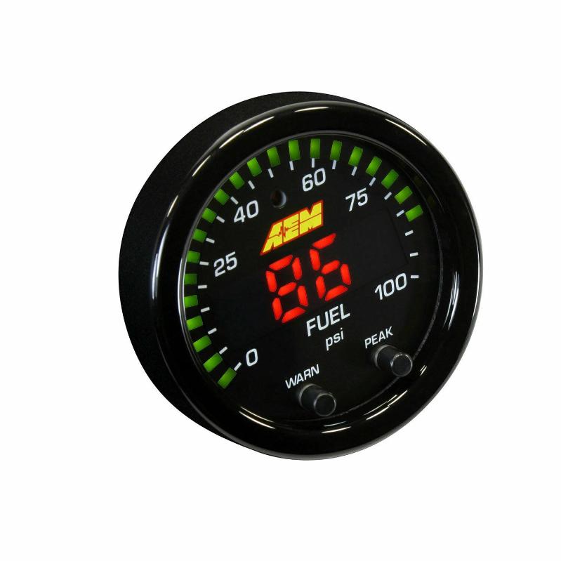 AEM 52MM 0-100 PSI 7 Bar X Series Digital Oil / Fuel Pressure Gauge Meter