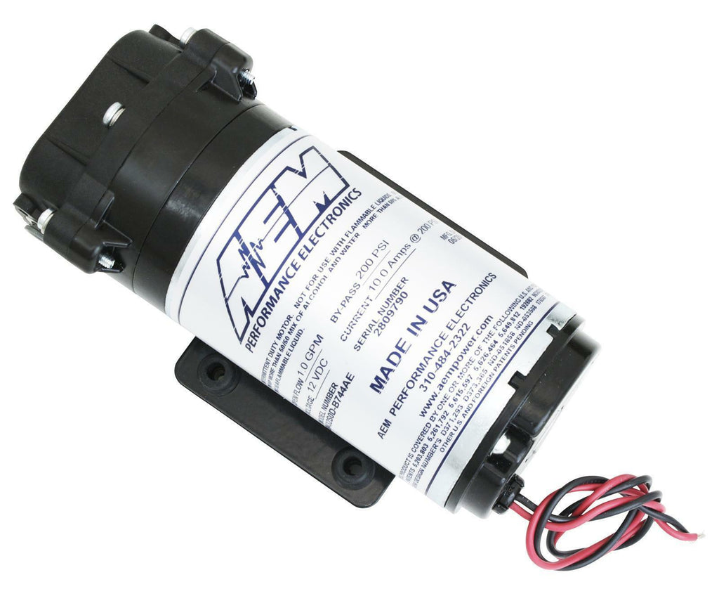 AEM Water / Methanol Injection 6-Amp Re-circulation Style Pump 200psi for 1 Gal