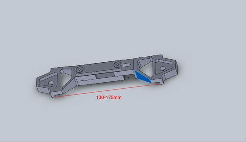 Phase 2 Motortrend (P2M) Blue Adjustable Billet Aluminum Battery Bracket - 130mm to 175mm