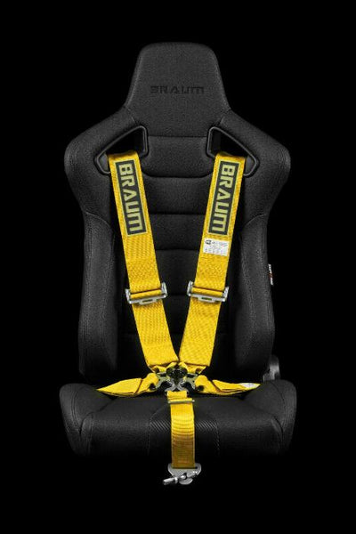 Braum Racing 5 Point 3" Inch SFI Certified 16.1 Racing Harness - Yellow