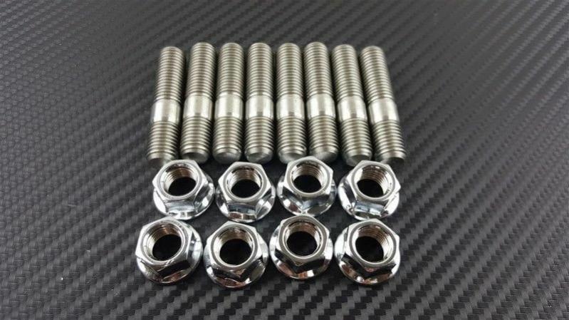 Phase 2 Motortrend (P2M) Stainless Exhaust Manifold Double Head Stud Nut Kit M10x1.25 - Nissan SR20DET KA24DE
