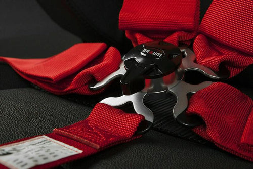 Braum Racing 5 Point 3" Inch SFI Certified 16.1 Racing Harness - Red