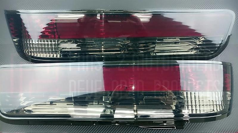 P2M Smoked LED Rear Taillights - Nissan 240SX S13 Coupe / Convertible (1989-1994) - P2-NPS13RTL02S-JY