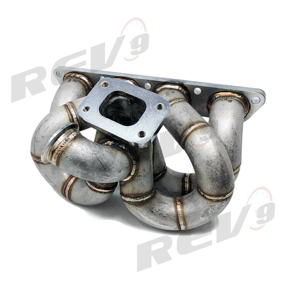 REV9 HP Ram Horn Equal Length T3 Turbo Manifold - Honda Civic CRX / Acura Integra B16 B18 AC/PS