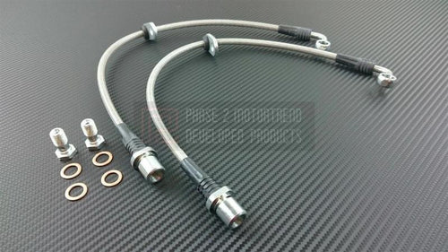 Phase 2 Motortrend (P2M) Stainless Steel Braided Rear Brake Lines - Toyota 86 (2016+)
