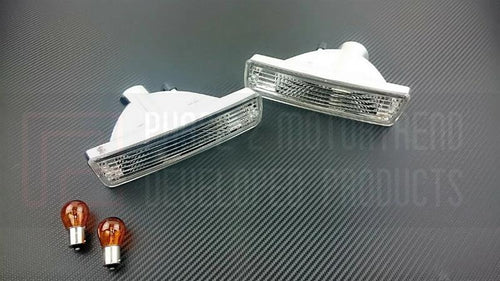 Phase 2 Motortrend (P2M) Clear Front Turn Signal Lights - Nissan 240sx S13 Silvia Front End