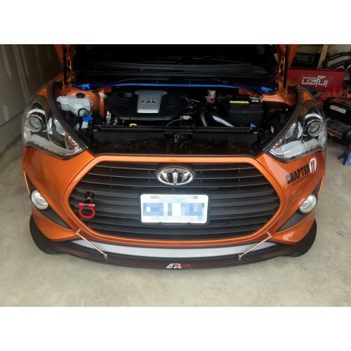 APR Performance Carbon Fiber Bumper Wind Splitter w/ Rods - Hyundai Veloster (2013-2016)