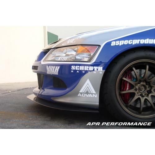 APR Performance Carbon Fiber Front Wind Splitter w/ Rods - Mitsubishi Lancer Evo Evolution 8 (2003-2008)