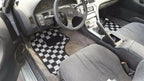 P2M Checkered Floor Mats (Light White) - Nissan 240SX S13 (1989-1994) - P2-CPTNS13LW-TP