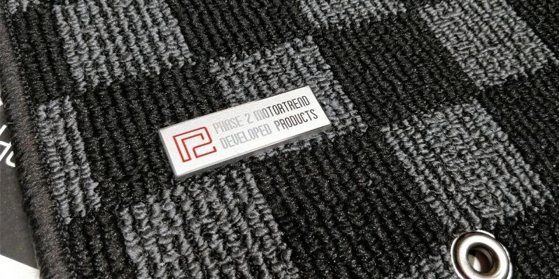 Phase 2 Motortrend (P2M) Checkered Flag Race Carpet Floor Mats - Nissan Z34 370z (2009-2021)