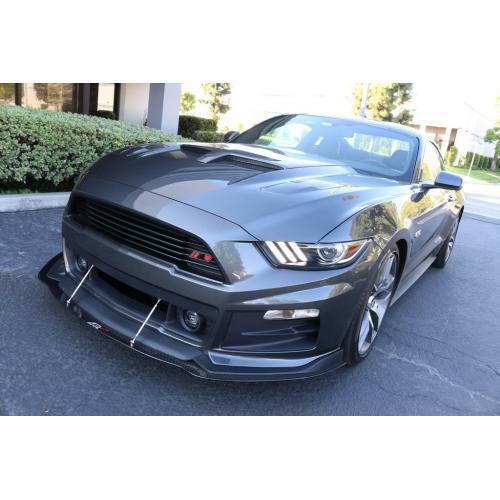 APR Performance Carbon Fiber Front Wind Splitter w/ Support Rods - Ford Mustang w/ Roush Bumper (2015-2017)