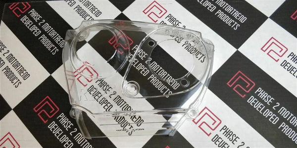 Phase 2 Motortrend (P2M) Clear Acrylic Timing Belt Cover - Nissan R32 R33 R34 RB25DET