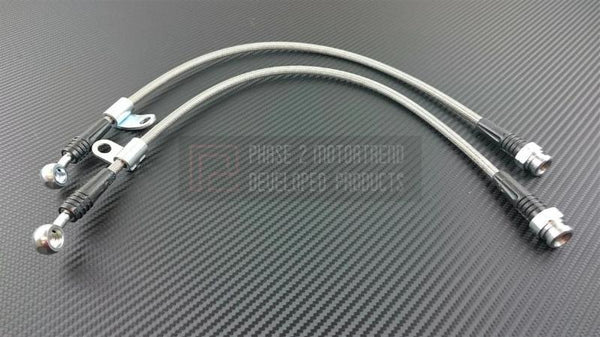 Phase 2 Motortrend (P2M) Stainless Steel Braided Front Brake Lines - Hyundai Genesis Coupe (2010-2011)