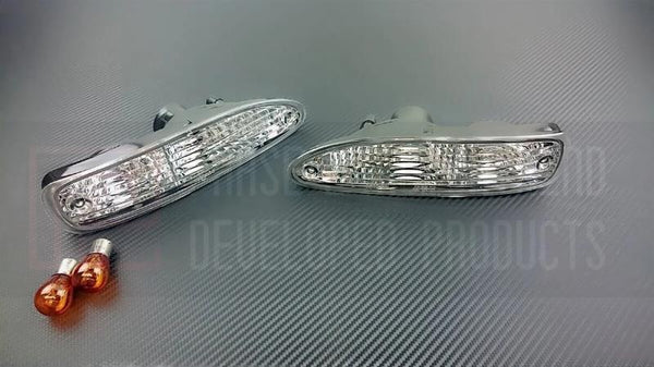 Phase 2 Motortrend (P2M) Clear Front Turn Signal Lights - Nissan 240sx Chuki (1989-1994)
