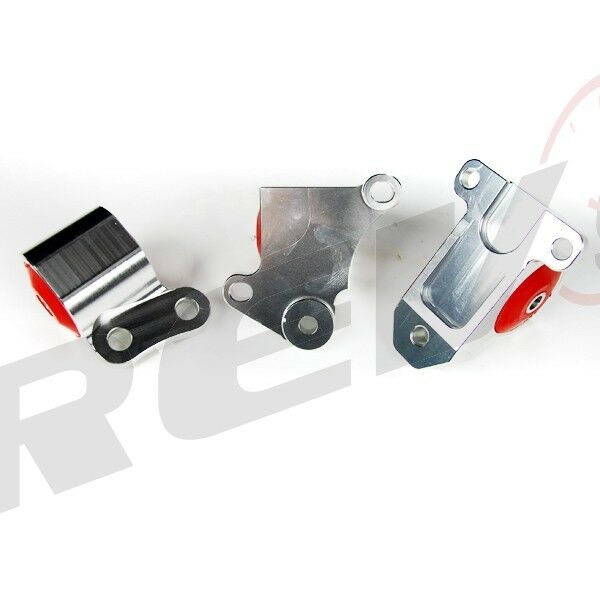 Rev9 Power Billet Aluminum Engine Motor Mounts Kit - Honda Civic EK B & D Series Engine (1996-2000)