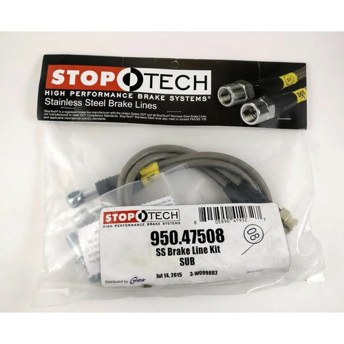 Stoptech REAR Stainless Steel Braided Brake Lines - Subaru WRX & STi  (2008+)