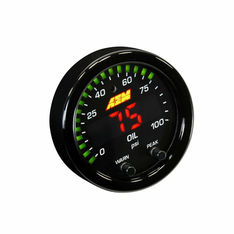 AEM 52MM 0-100 PSI 7 Bar X Series Digital Oil / Fuel Pressure Gauge Meter